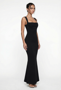Charley Sculpted Maxi Dress – Black