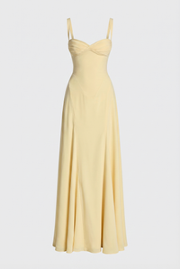 Jasiel Corset Back Maxi Dress – Yellow