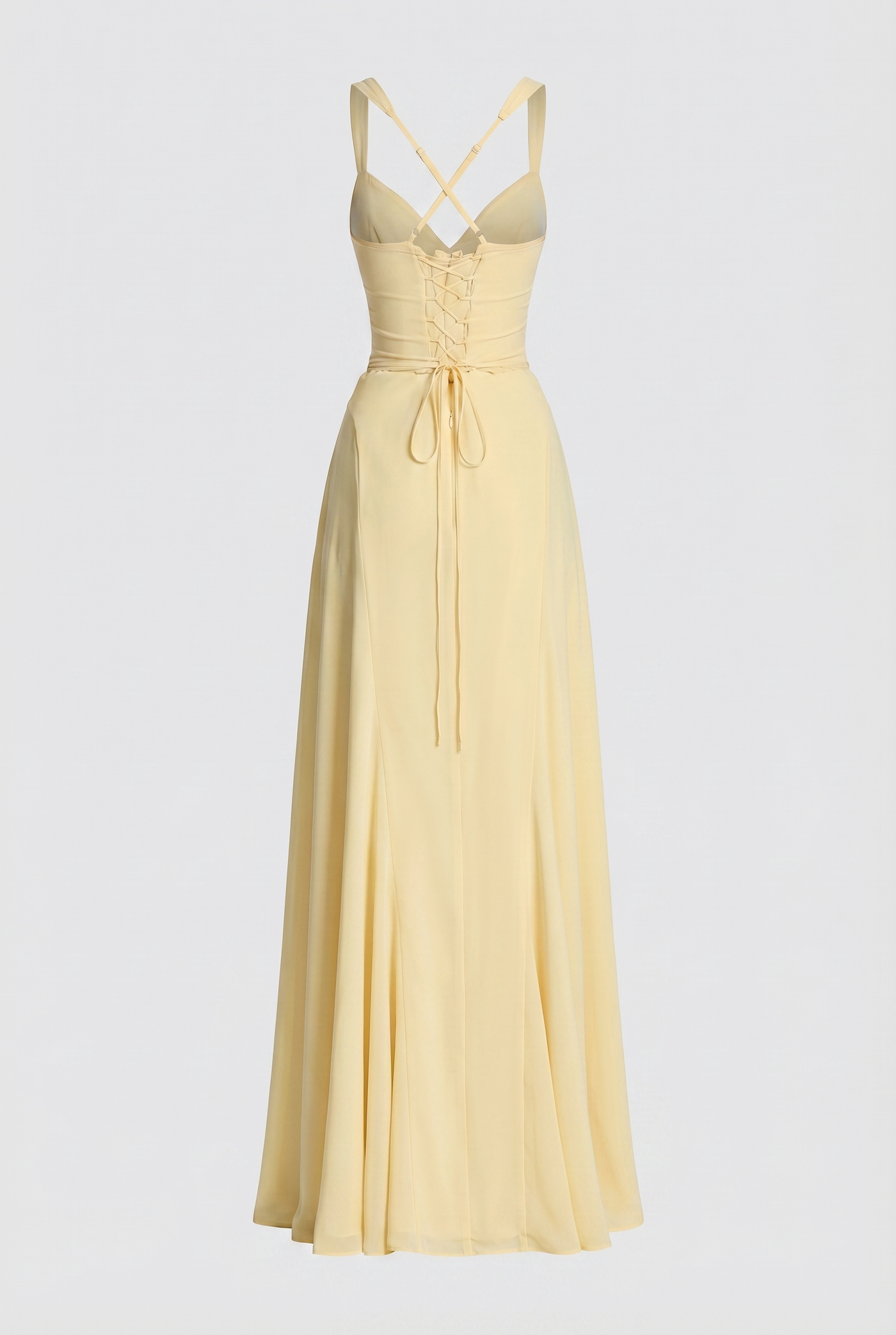 Jasiel Corset Back Maxi Dress – Yellow