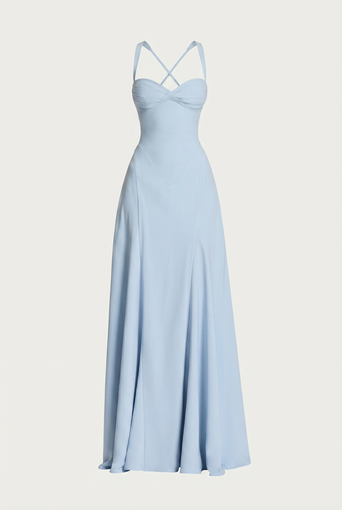 Jasiel Corset Back Maxi Dress  – Blue
