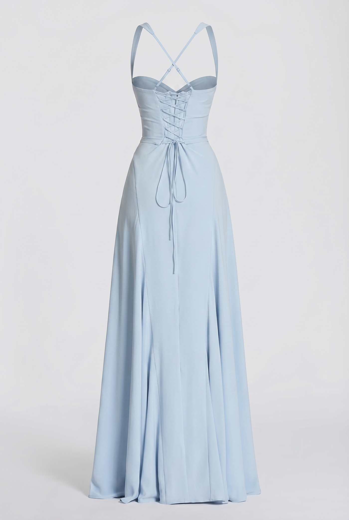 Jasiel Corset Back Maxi Dress  – Blue
