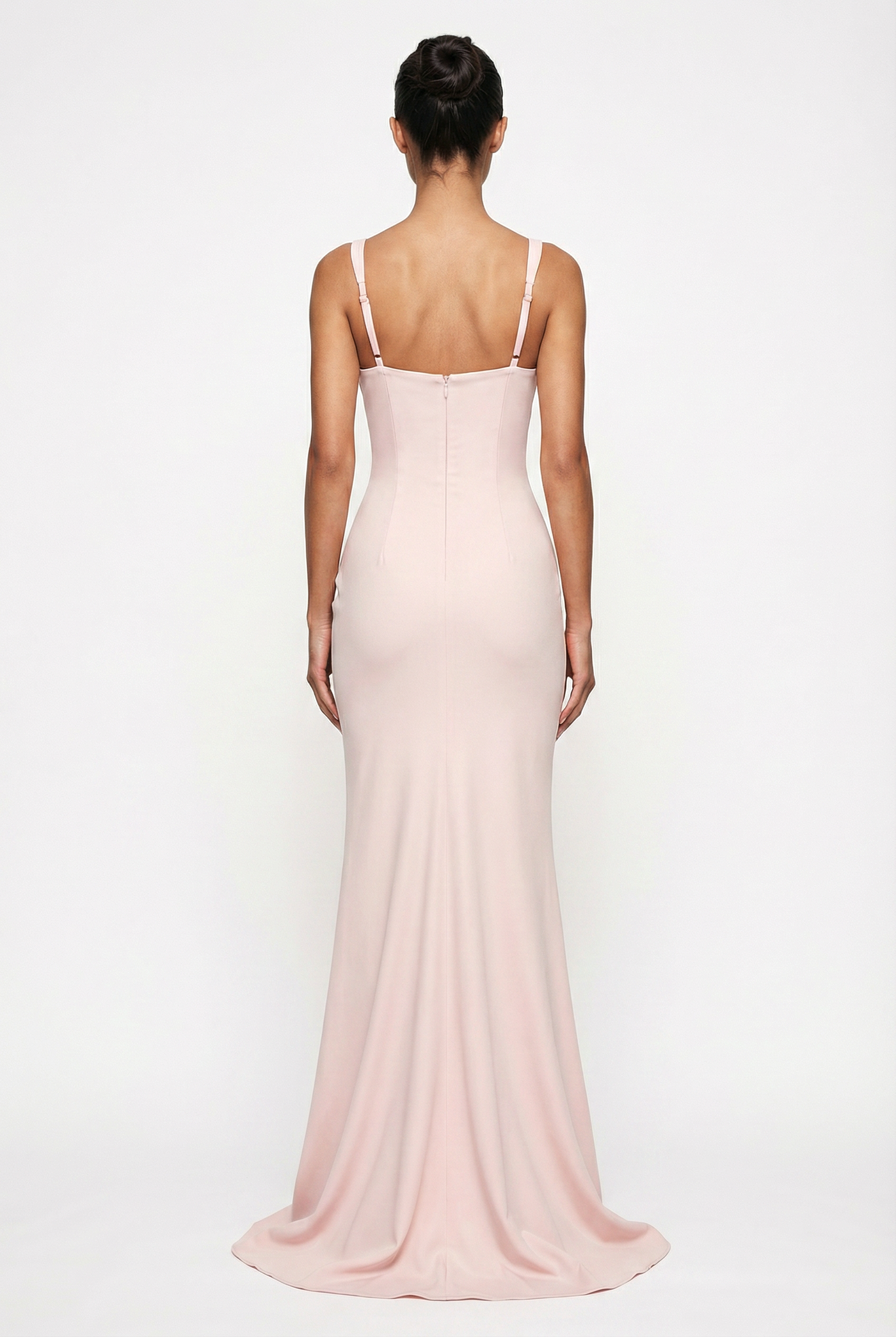 Nicole Square Neck Draped Maxi Dress – Pink