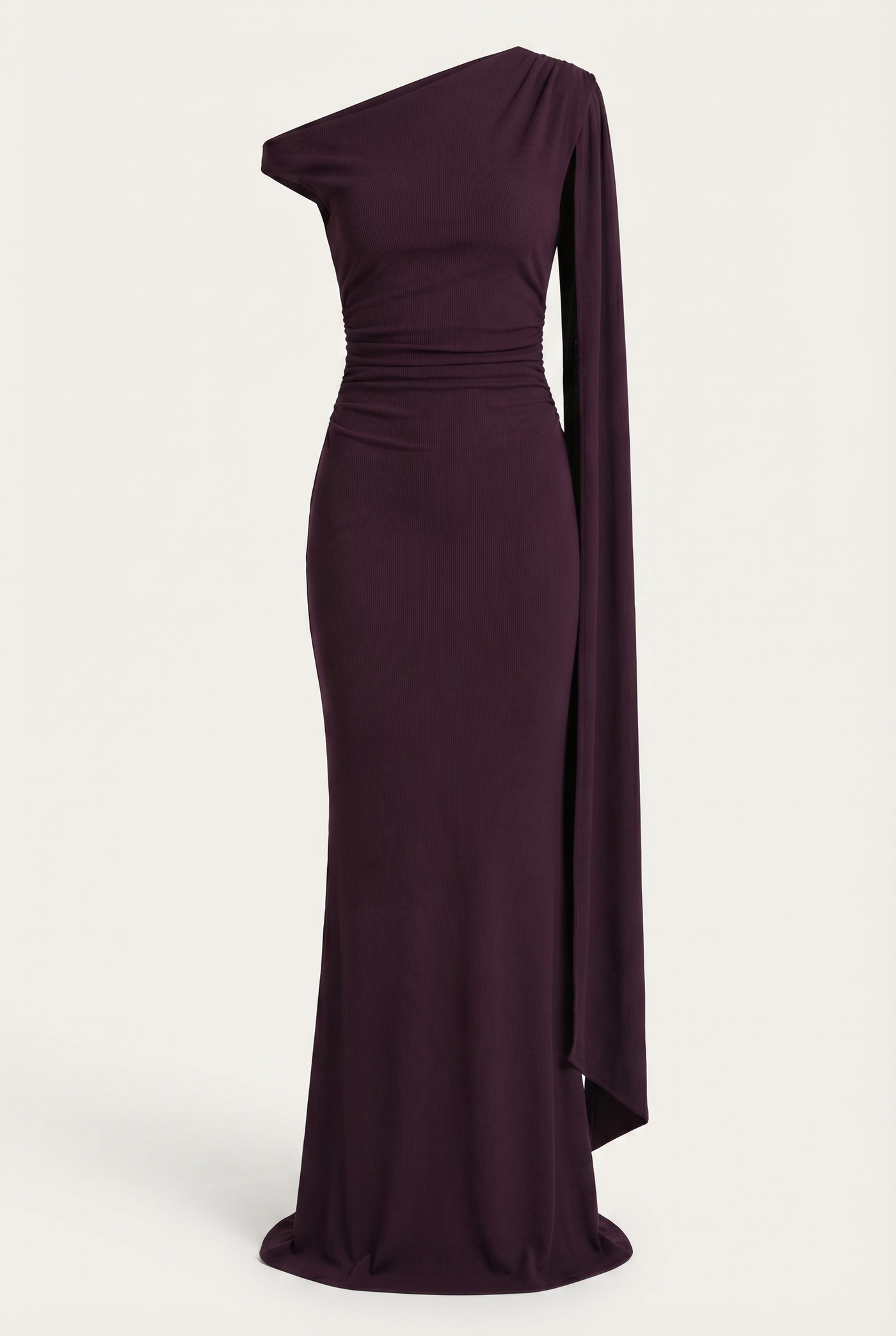 Selma Drape Maxi Dress – Plum