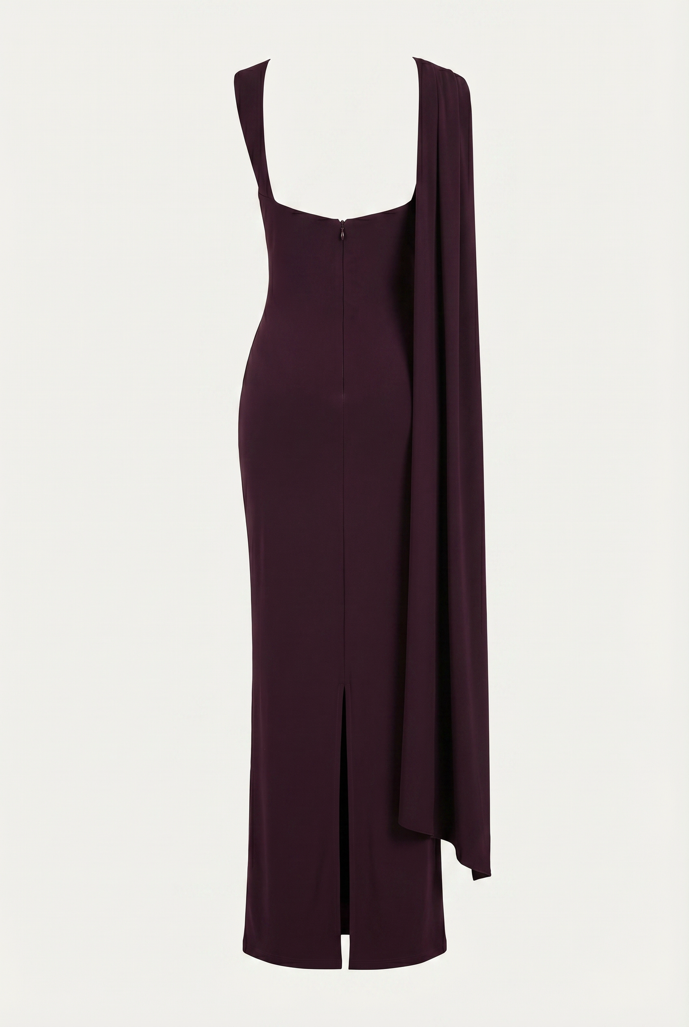 Selma Drape Maxi Dress – Plum