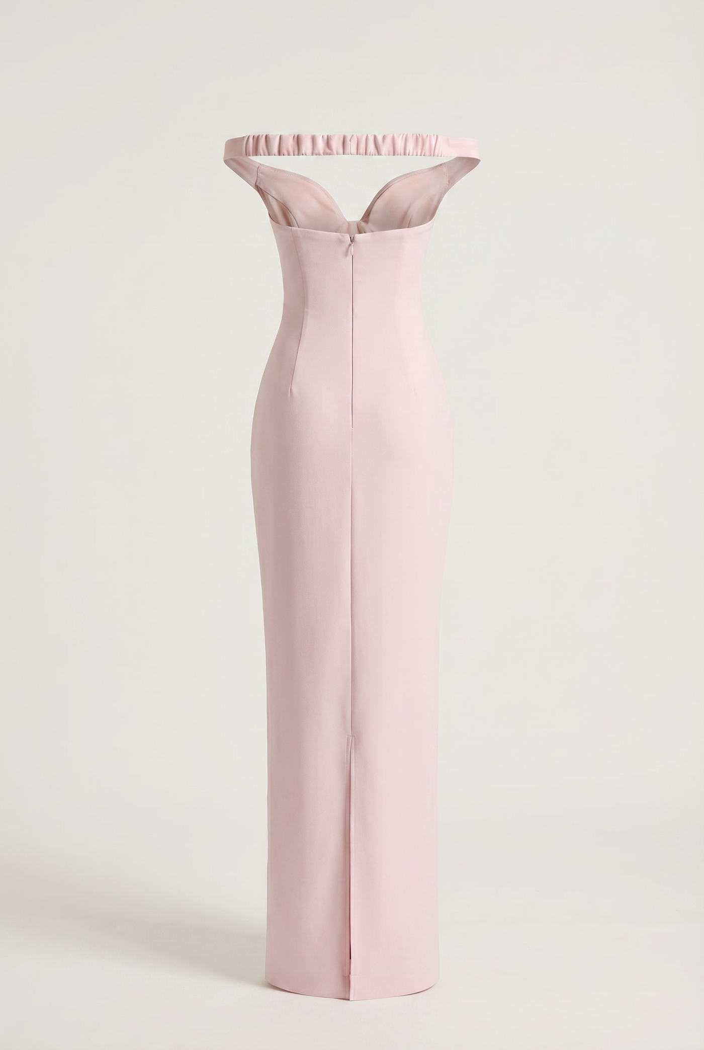 Serena Off-Shoulder Maxi Dress with Scarf - Pink