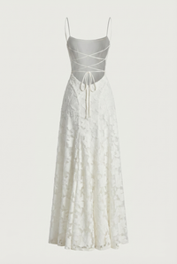 Wisteria Floral Maxi Dress - White