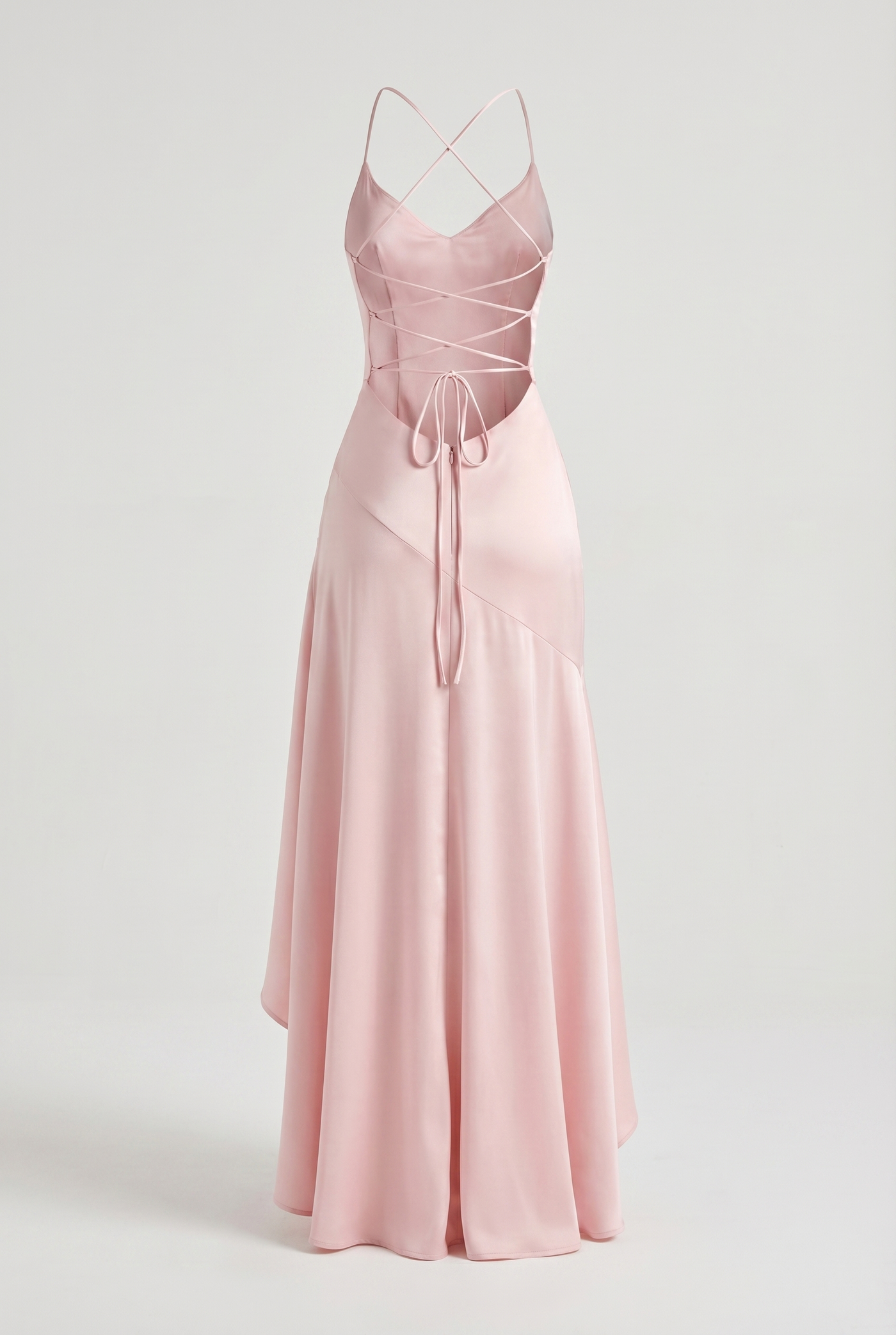 Stella Strappy Back Satin Maxi Dress – Pink