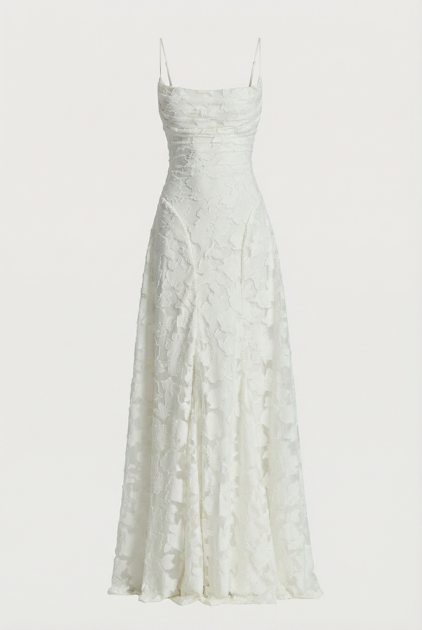 Wisteria Floral Maxi Dress - White