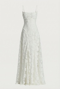 Wisteria Floral Maxi Dress - White