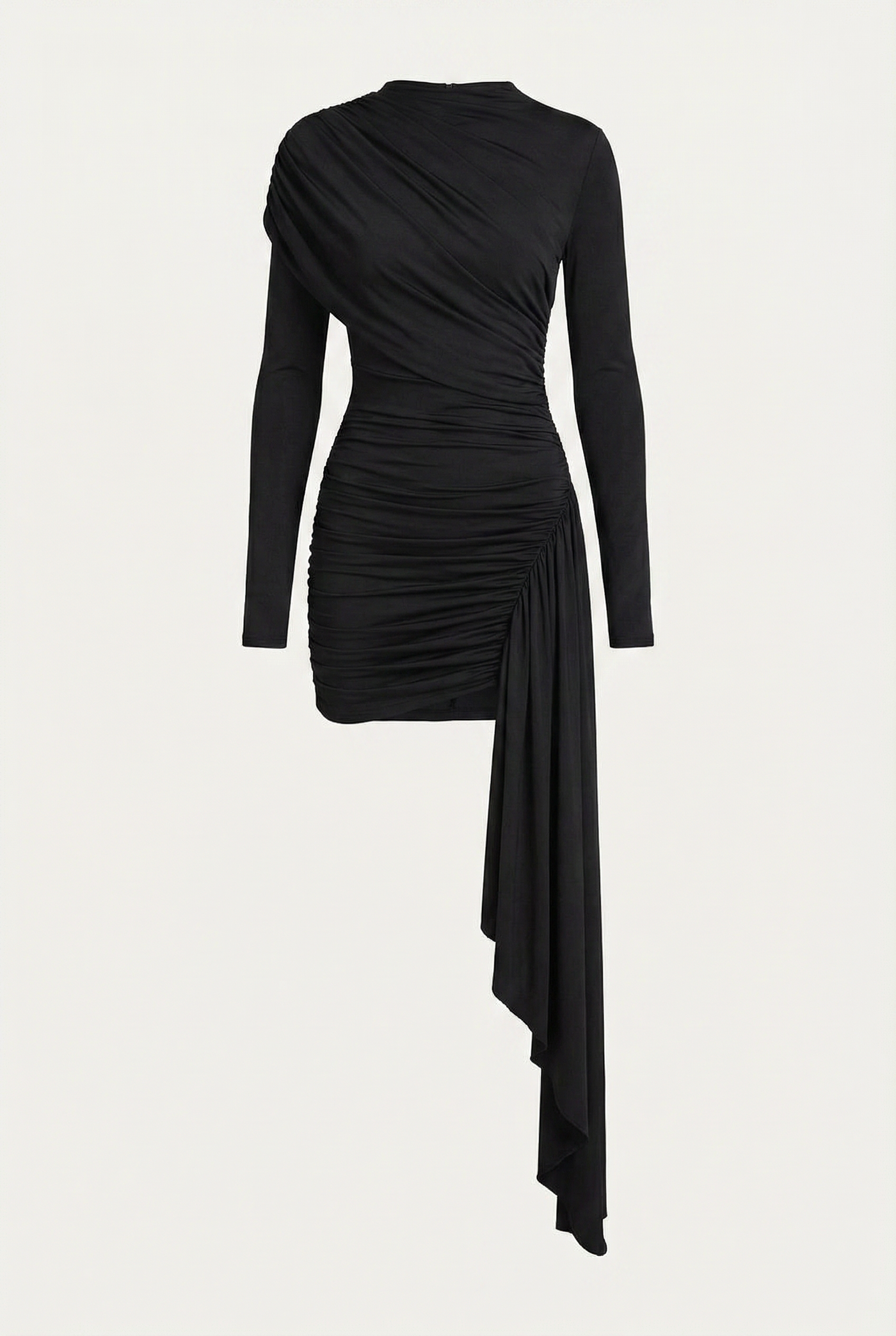 Alice Draped Sculpt Mini Dress - Black