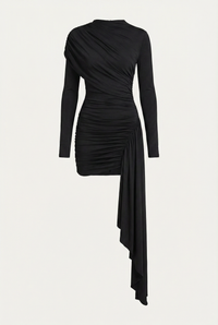 Alice Draped Sculpt Mini Dress - Black
