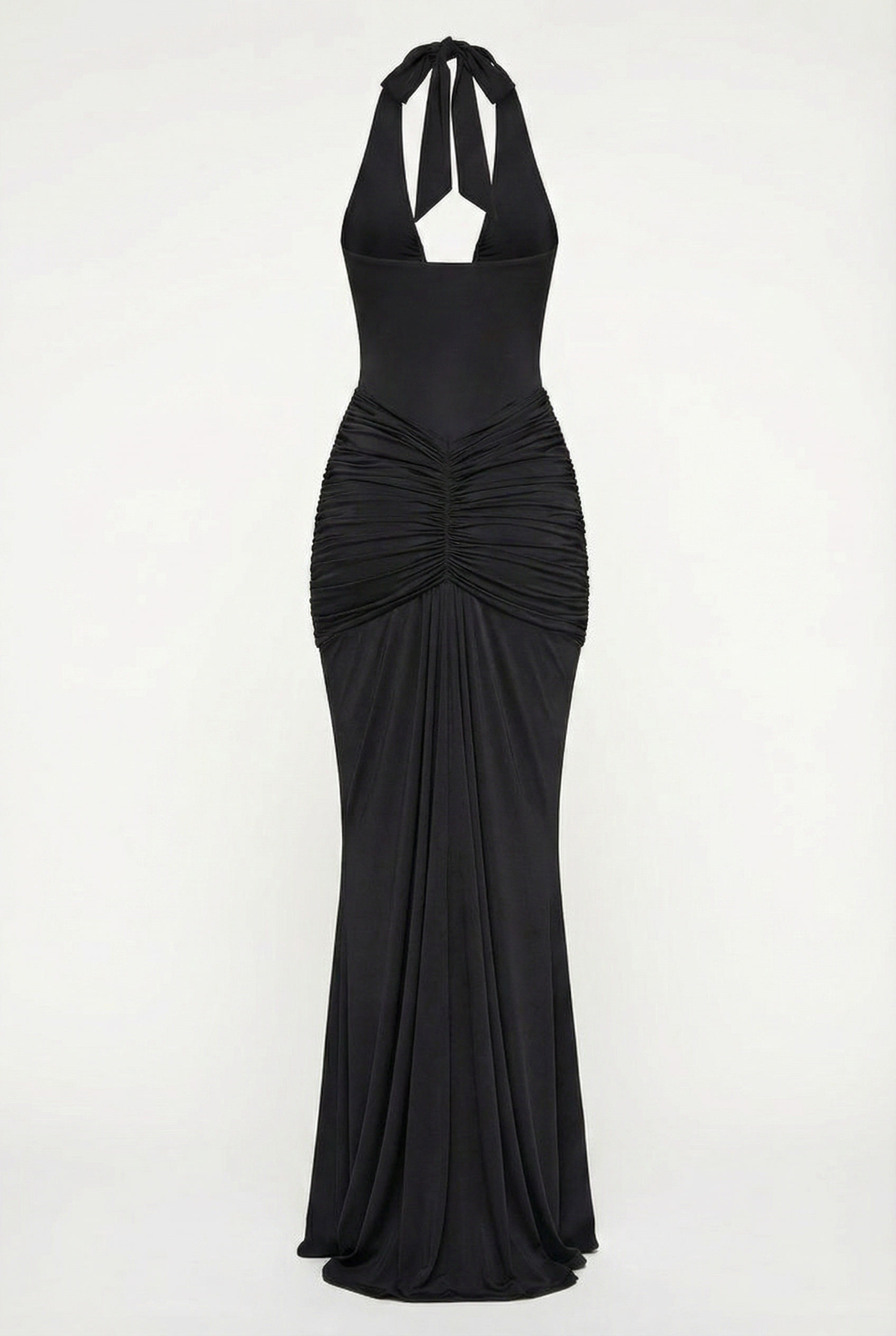 Amelita Deep Plunge Sculpt Maxi Dress - Black