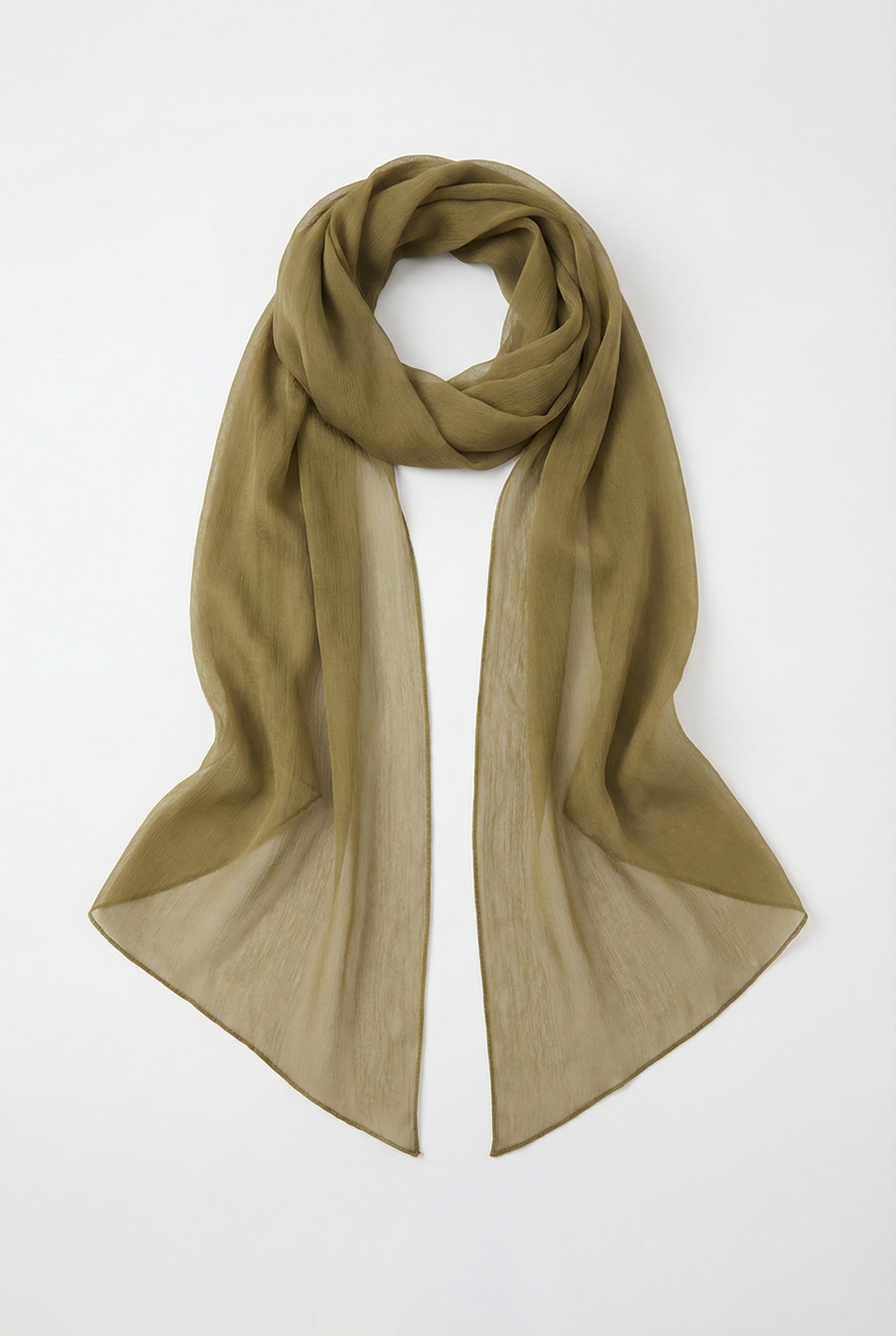 Esther Strapless Maxi Dress with Sheer Scarf – Olive
