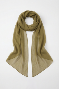 Esther Strapless Maxi Dress with Sheer Scarf – Olive