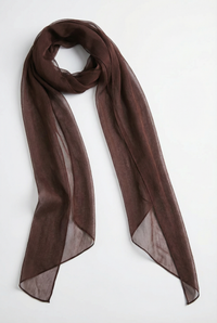 Etta Strapless Corset Maxi Dress with Scarf – Brown