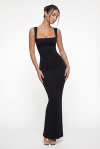 Charley Sculpted Maxi Dress – Black