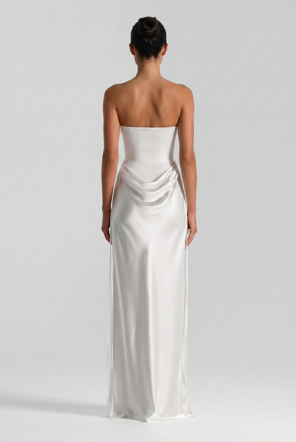 Genie Strapless Maxi Dress – White