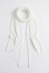 Avery Strapless Sculpted Maxi Dress with Scarf - White