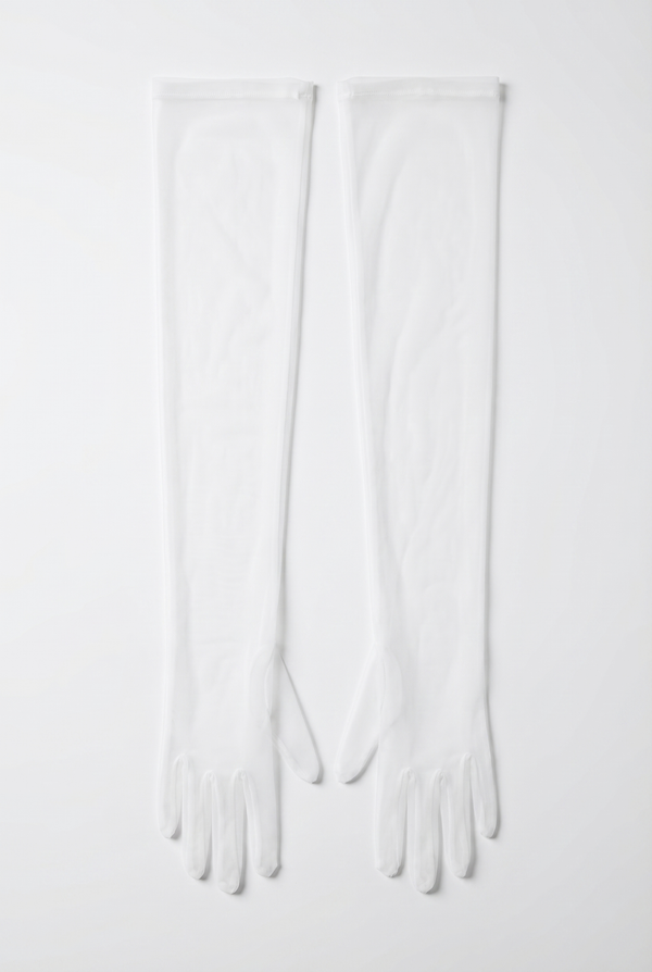 Andina Draped Corset Maxi Dress with Gloves & Scarf - White