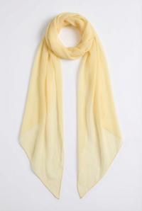 Beatrix Sheer Maxi Dress with Scarf – Yellow