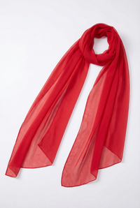 Avery Strapless Sculpted Maxi Dress with Scarf - Red