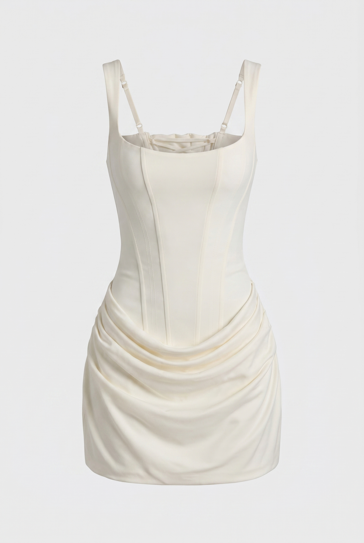 Juliet Structured Corset Mini Dress - White