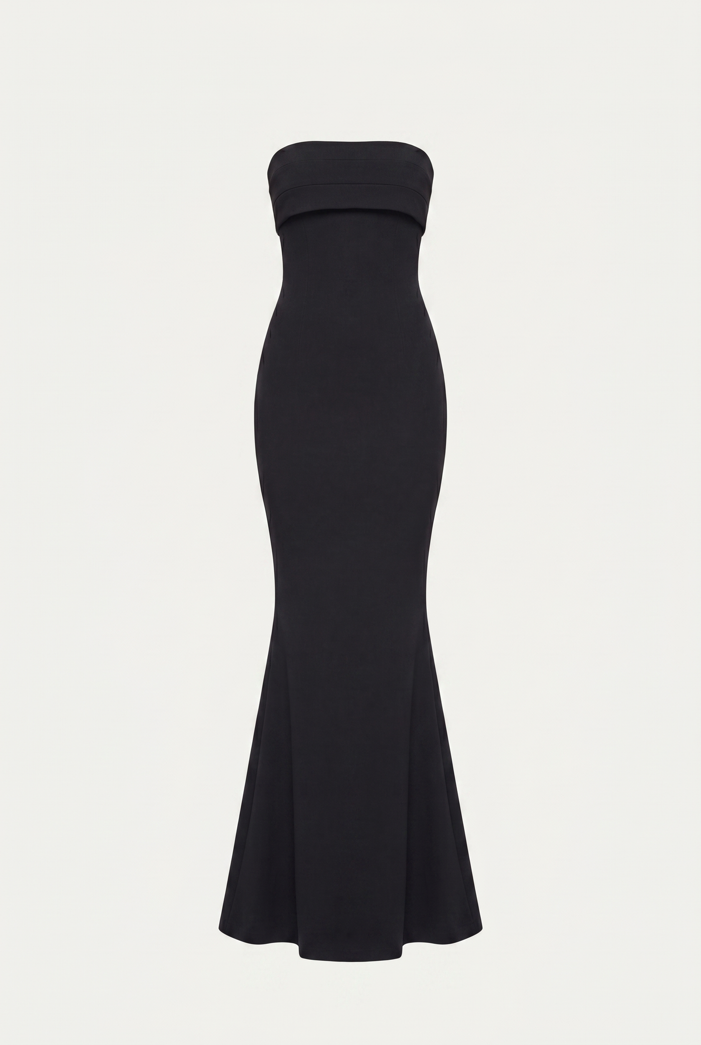 Linley Strapless Maxi Dress with Scarf – Black