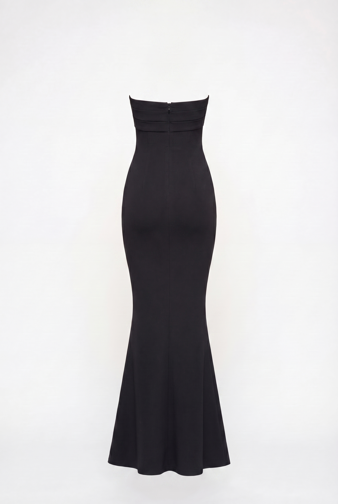 Linley Strapless Maxi Dress with Scarf – Black