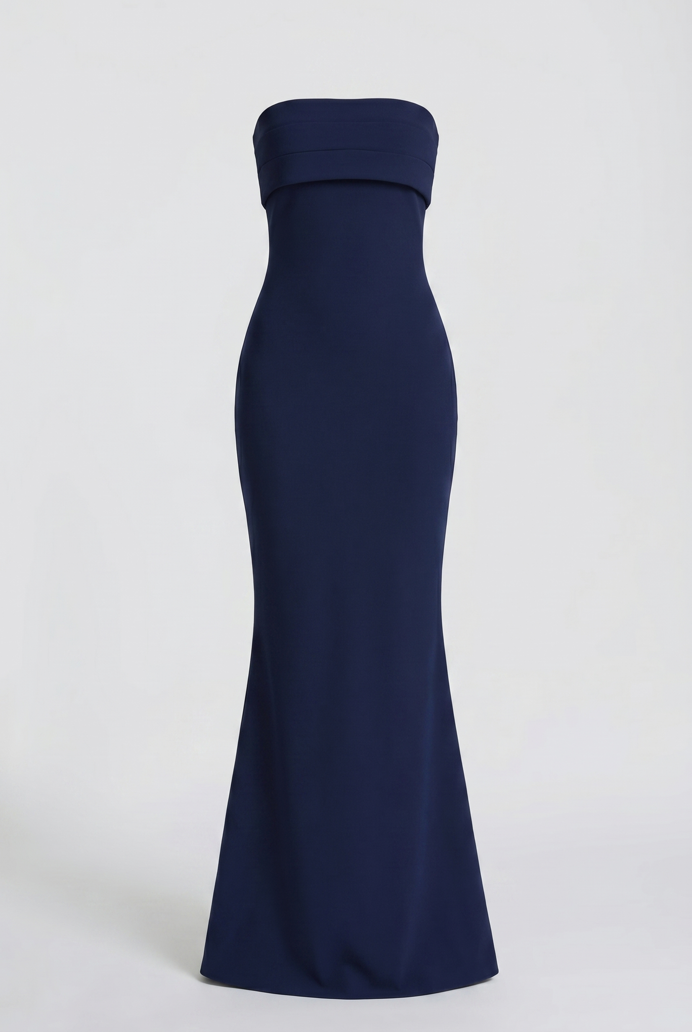 Linley Strapless Maxi Dress with Scarf – Navy Blue