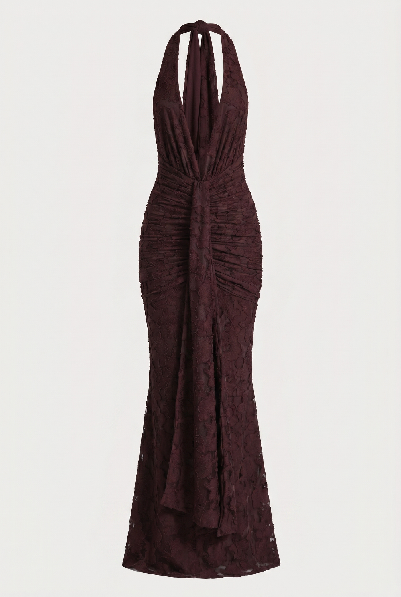 Lorrie Halter Maxi Dress – Brown