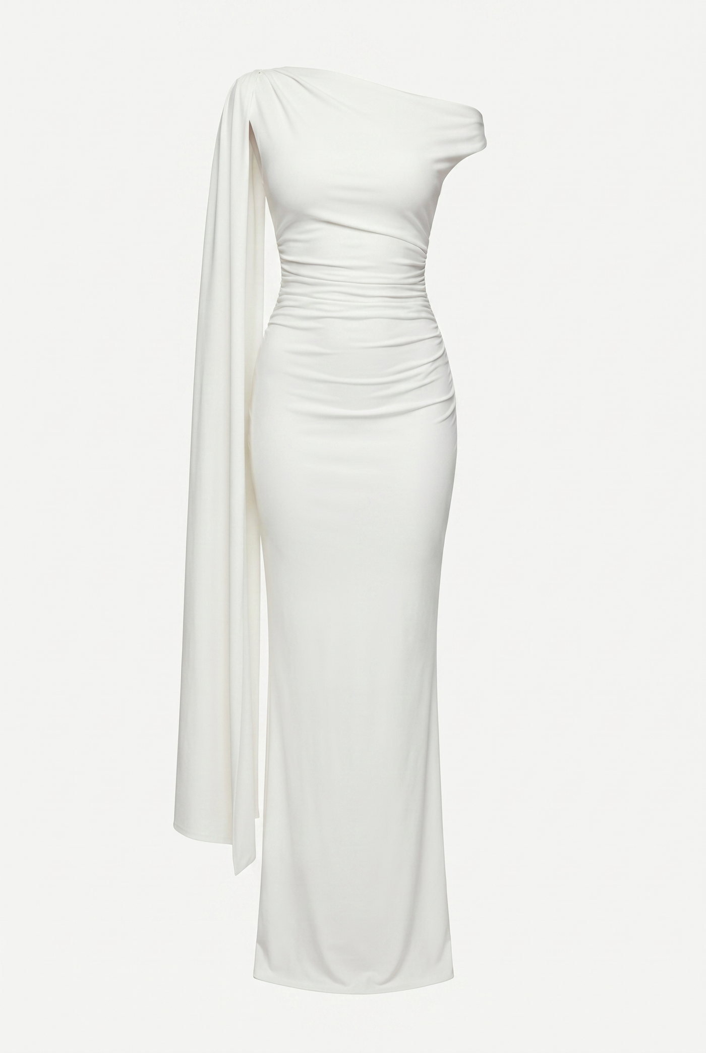 Selma Drape Maxi Dress – White