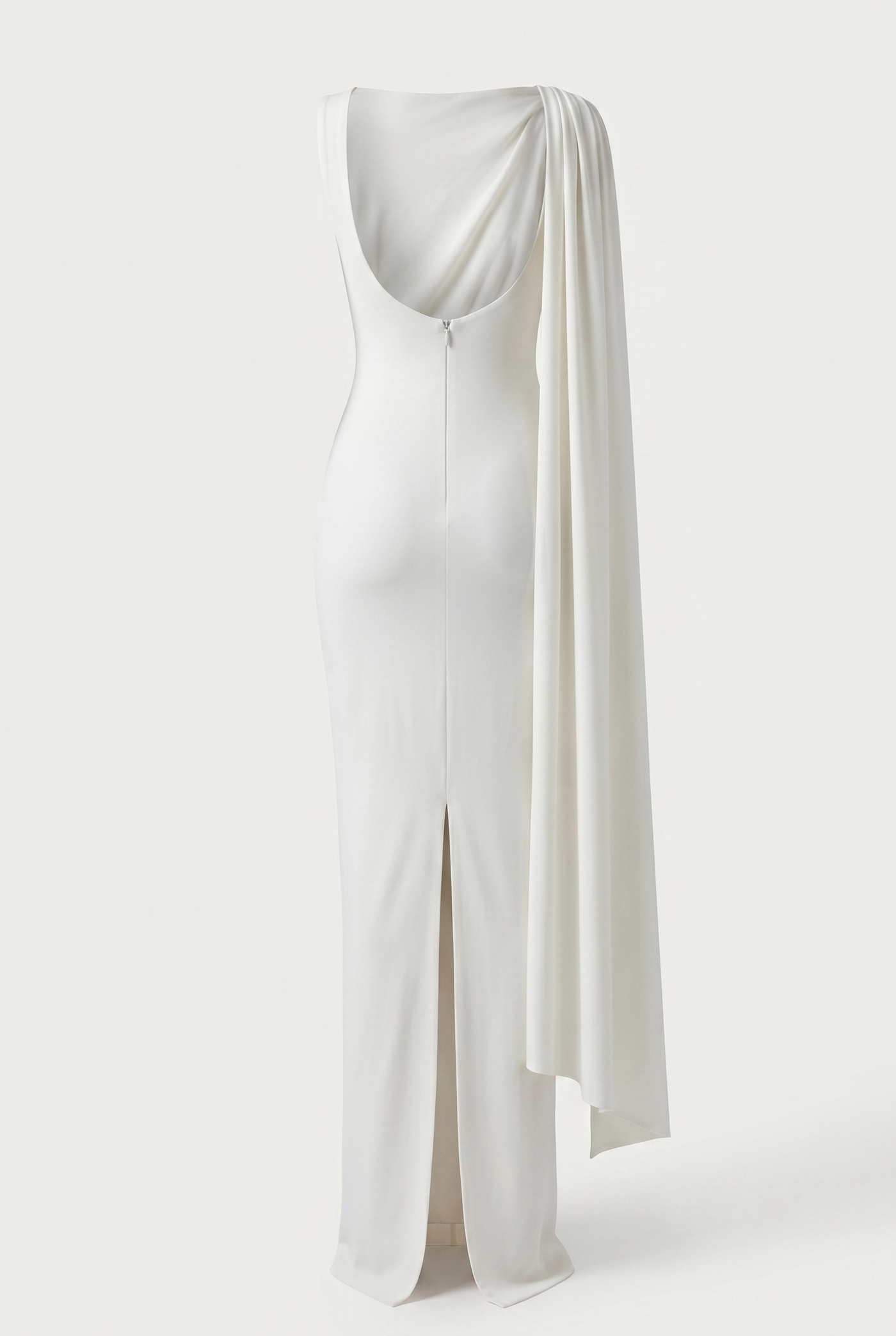 Selma Drape Maxi Dress – White