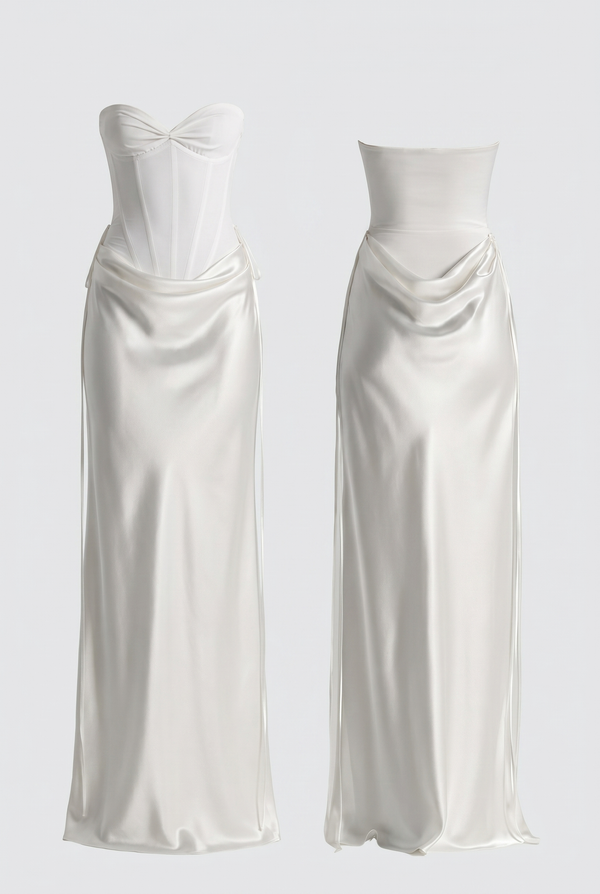 Genie Strapless Maxi Dress – White