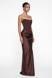 Nola Corset Ruched Maxi Dress