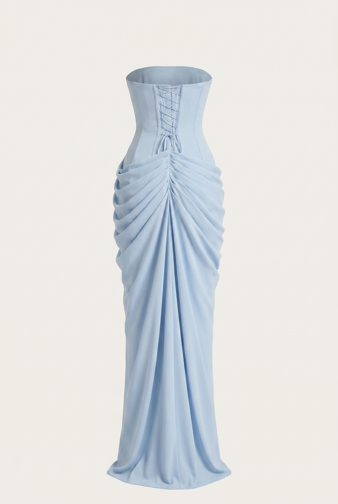 Rosalie Corset Draped Maxi Dress - Blue