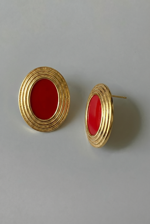 Ellis Earrings - Red