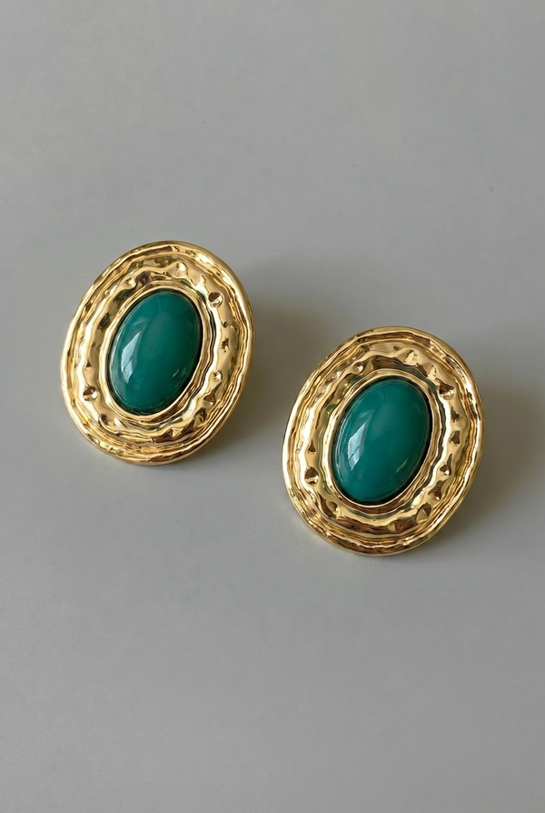 Livia Earrings - Green