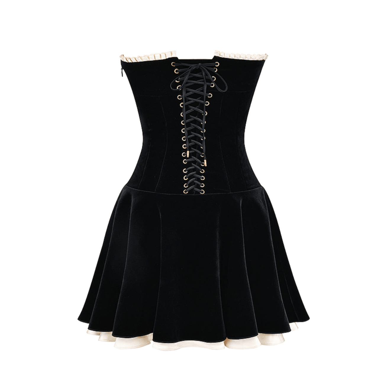 Idalia Vintage Velvet Mini Dress - Black / S - Be My Shine