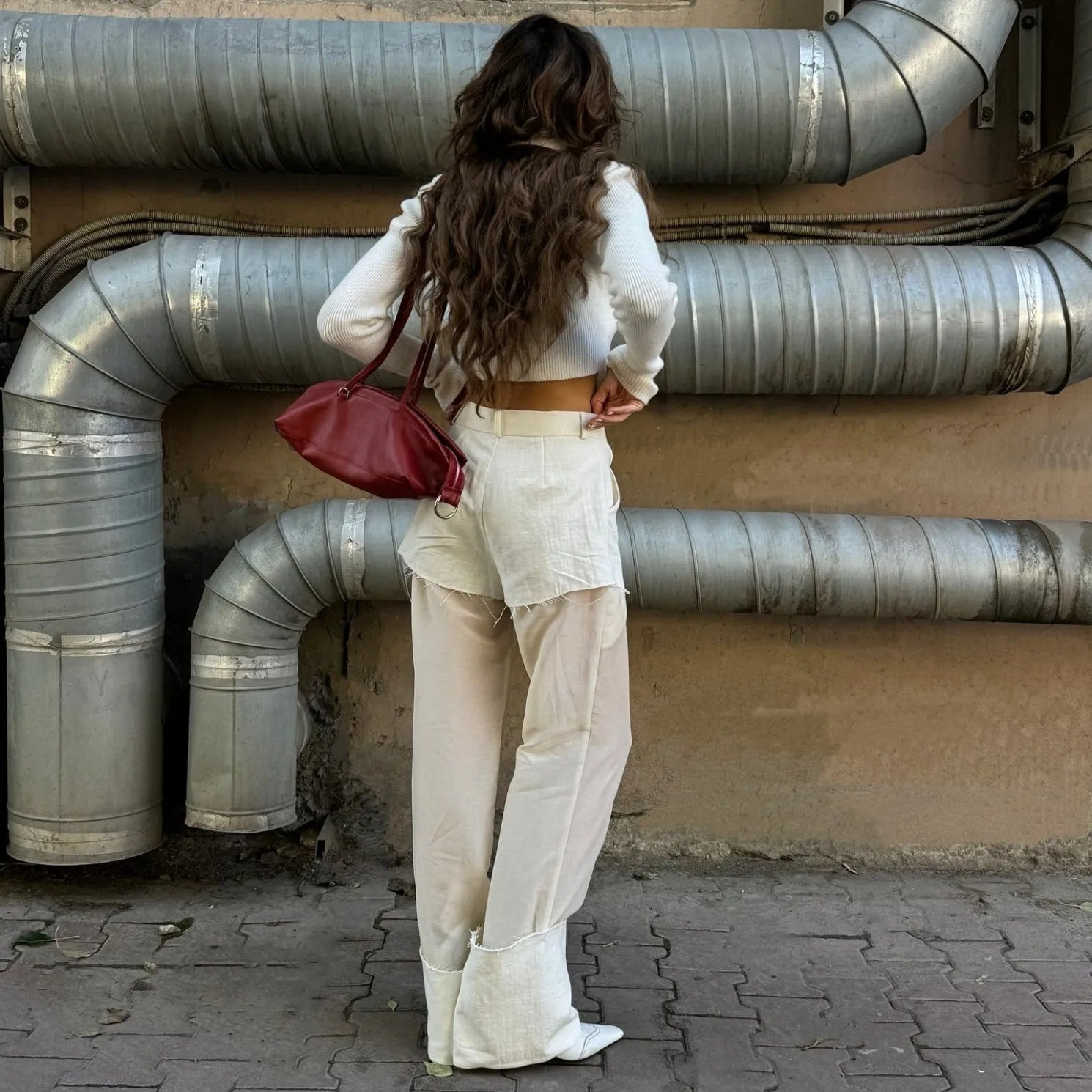 Justa High Waist Mesh Pants - White / S - Be My Shine