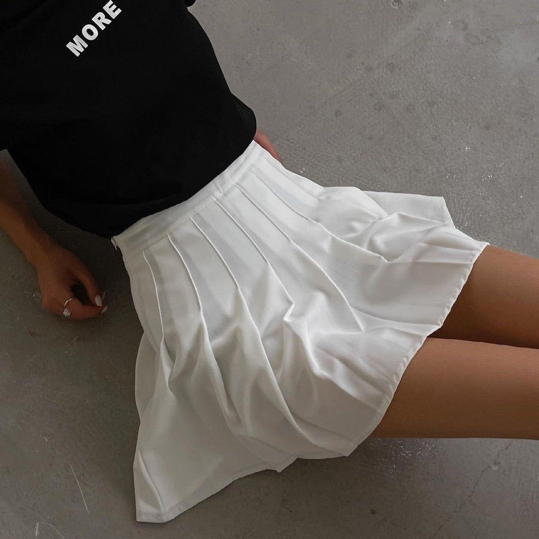 Lavinia Ruffle Mini Skirt - White / S - Be My Shine