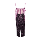 Liesel Sequined Corset Midi Dress - Gold / XS - Be My Shine