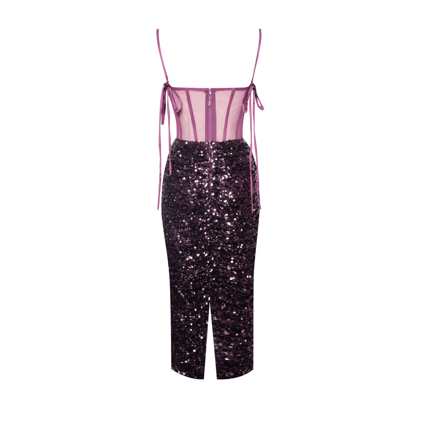 Liesel Sequined Corset Midi Dress - Gold / XS - Be My Shine