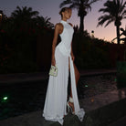 Moonlit High Slit Maxi Dress Be My Shine