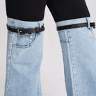 Nawal Denim Hybrid Flare Pants - Blue / S - Be My Shine