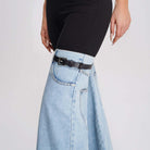 Nawal Denim Hybrid Flare Pants - Blue / S - Be My Shine