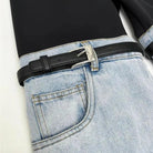 Nawal Denim Hybrid Flare Pants - Blue / S - Be My Shine