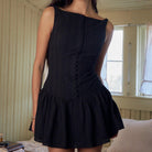 Orielle Embroidery Mini Dress - Black / S - Be My Shine