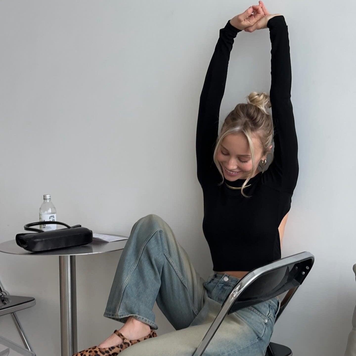 Penelope Open Back Crop Top - Black / S - Be My Shine