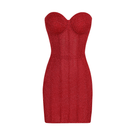 Poppy Slimming Glitter Corset Mini Dress - Red / XS - Be My Shine