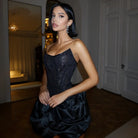 Raven Bouquet Lace Corset Bubble Mini Dress Be My Shine